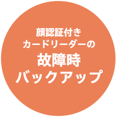 顔認証付きカードリーダーの故障時バックアップ